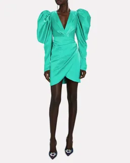 Acler Irwin Mini Dress Electric Green Size Au 10 for rent on The Volte - image 1