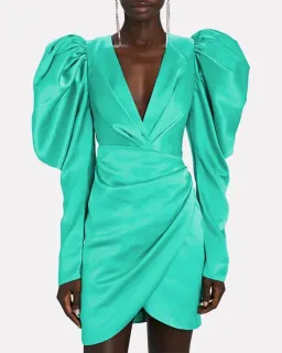 Acler Irwin Mini Dress Electric Green Size Au 10 for rent on The Volte - image 2