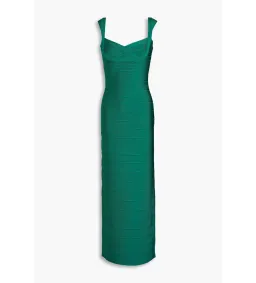Herve Leger Bandage Gown in Emerald Size S / AU8 for rent on The Volte - image 4