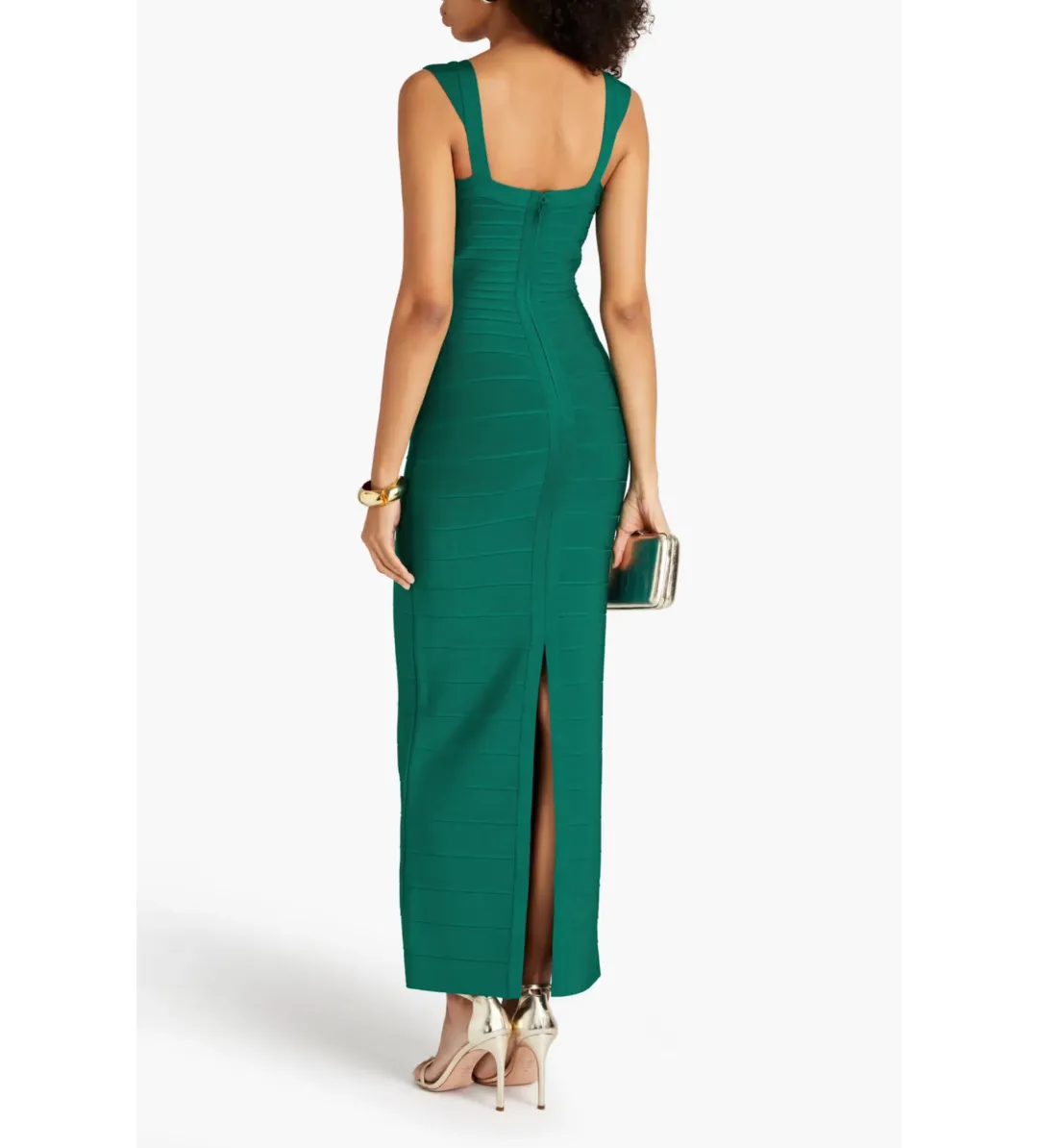 Herve Leger Bandage Gown in Emerald Size S / AU8 for rent on The Volte - main image