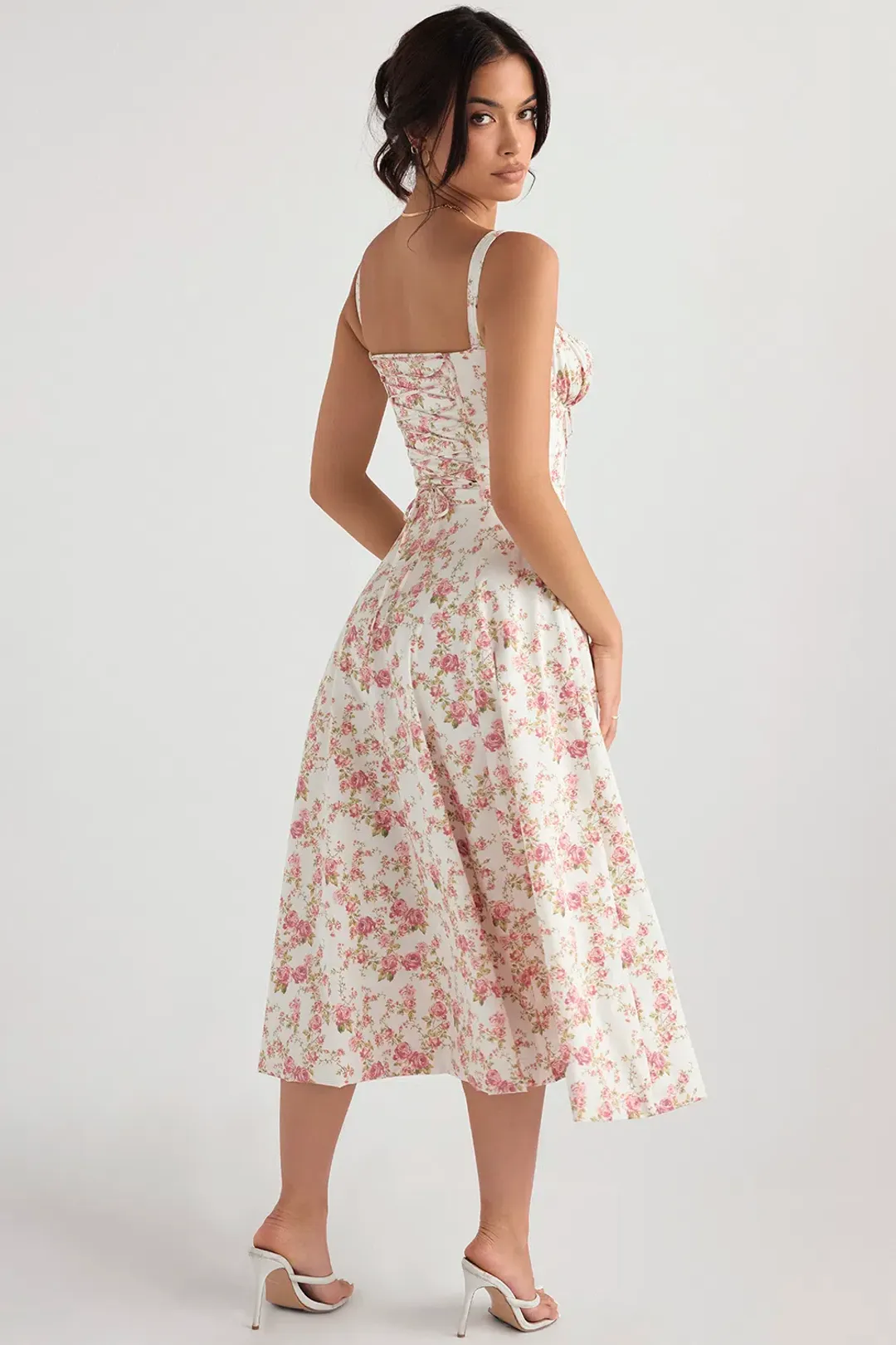 House of CB Carmen Rose Print Bustier Sundress S / Au 8 for rent on The Volte - main image