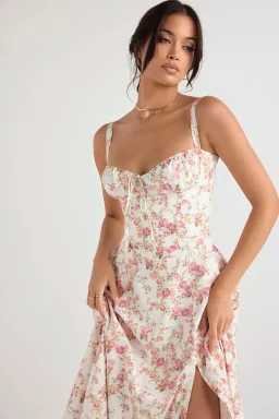 House of CB Carmen Rose Print Bustier Sundress S / Au 8 for rent on The Volte - image 4