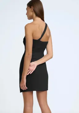 By Johnny Sharp One Shoulder Mini Dress in Black Size L / AU 12 for rent on The Volte - image 3