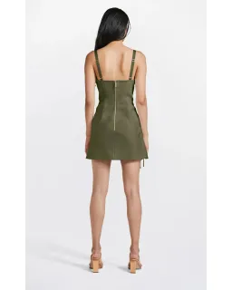 Dion Lee Laced Bonded Mini Dress in Moss Green Size AU 6 for rent on The Volte - image 4