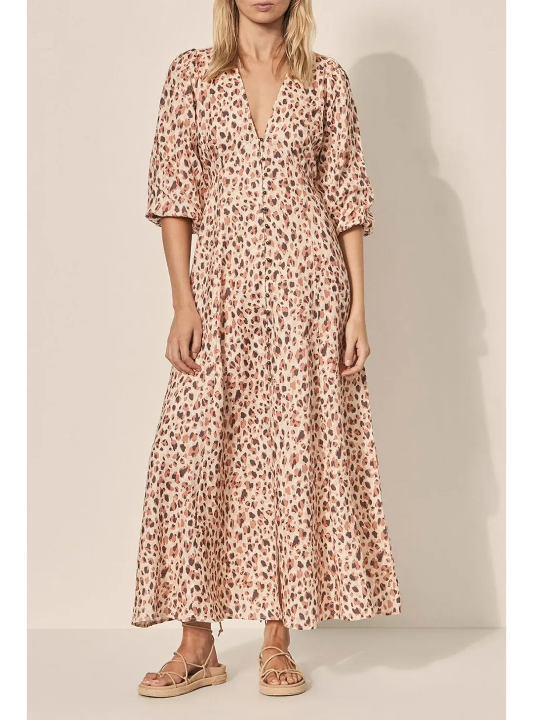 Kivari Nadia Maxi Dress Leopard Size AU 8 for rent on The Volte - main image