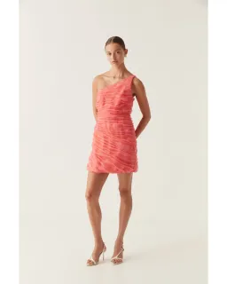 Aje Mercury Dress in Coral Size AU 10 for rent on The Volte - image 1