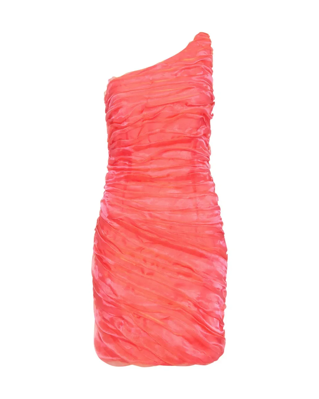 Aje Mercury Dress in Coral Size AU 10 for rent on The Volte - main image
