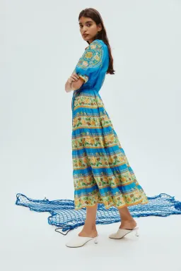 Alemais Lindah Tiered Midi Dress Print Size 12 for rent on The Volte - image 2