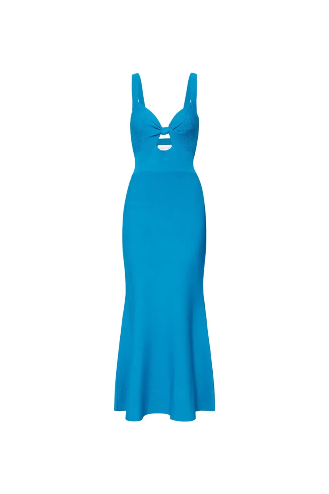 Rebecca Vallance Alma Knit Midi Dress Blue Size 10 for rent on The Volte - main image