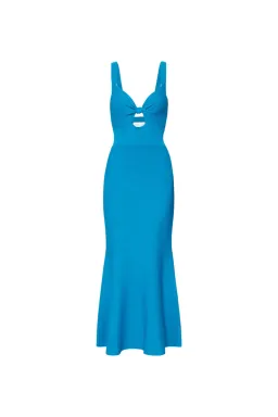 Rebecca Vallance Alma Knit Midi Dress Blue Size 10 for rent on The Volte - image 3