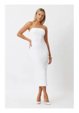 Bianca and Bridgett Dixon Strapless Midi Dress White Size 8 for rent on The Volte - image 3