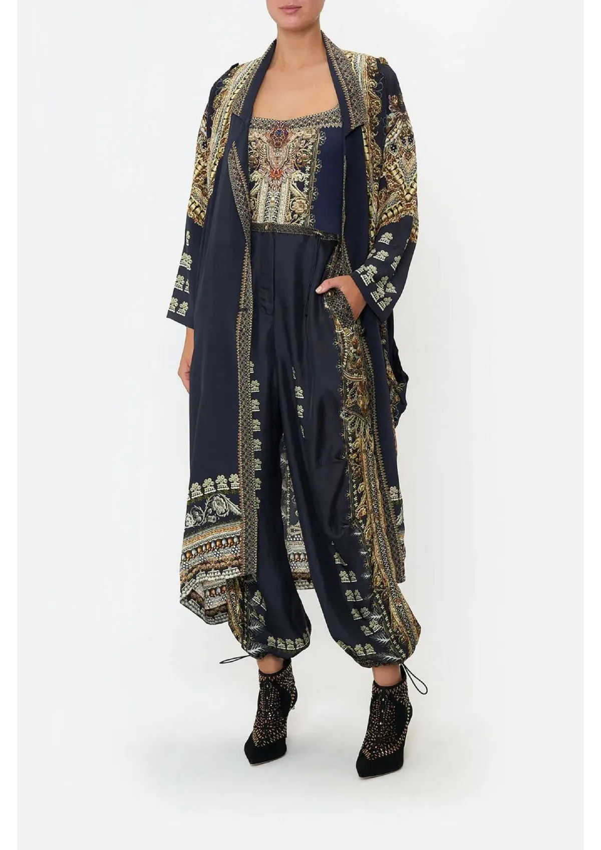 Camilla It's All Over Terero Relaxed Panel Coat Multi Size 12 - Image 1