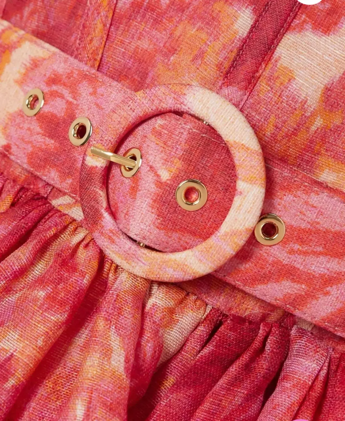 Zimmermann High Tide Mini Dress in Pink Ikat Floral Size 0P / AU 6 - Image 3