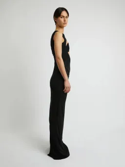 Christopher Esber Zephyr Wired Open Front Maxi Dress in Black Size 6 for rent on The Volte - image 4
