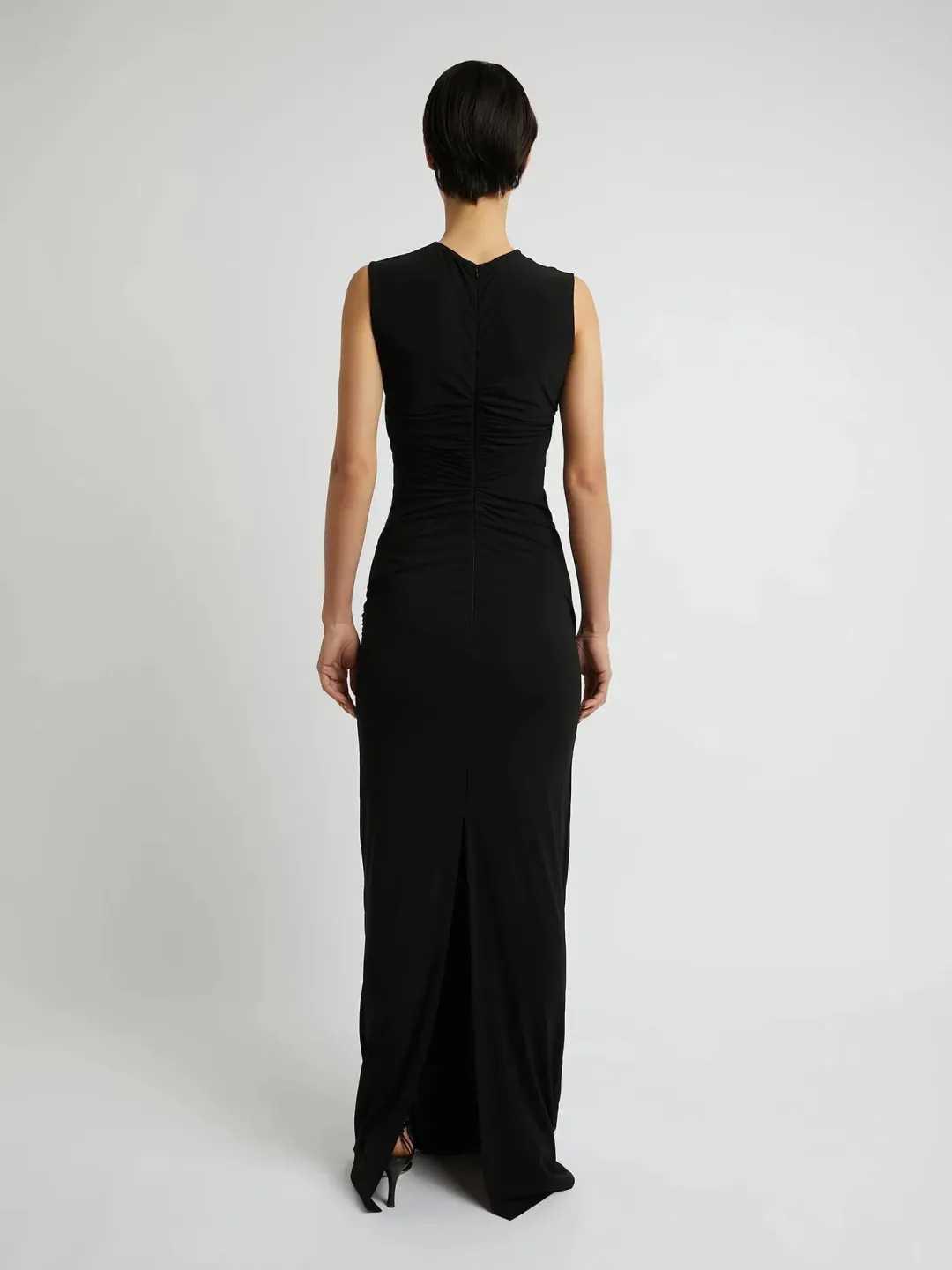 Christopher Esber Zephyr Wired Open Front Maxi Dress in Black Size 6 for rent on The Volte - main image