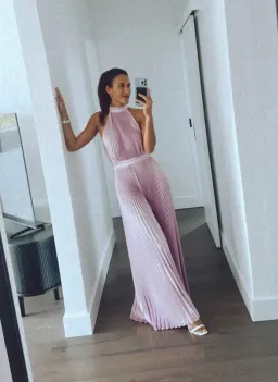 L’Idee Cinema Jumpsuit in Violet Size 6 for rent on The Volte - image 1