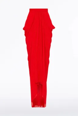 Carla Zampatti Georgette Waterfall Maxi Skirt in Red Size XS / AU 6 for rent on The Volte - image 3