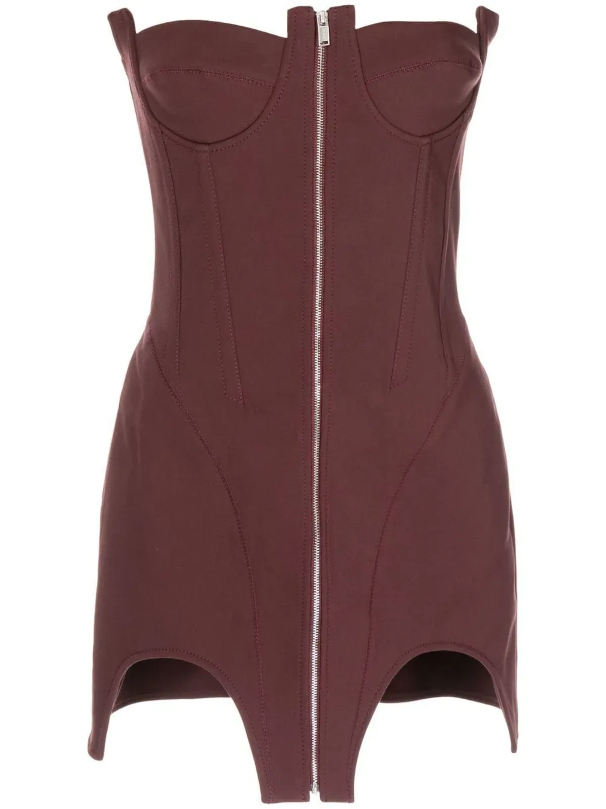 Dion Lee Double Arch Bustier Mini Dress in Oxblood Size 6 - Image 2