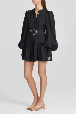 Acler Sherwood Mini Dress Black Size 10 for rent on The Volte - image 1