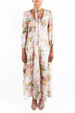 Zimmermann Heathers Plunge Long Dress Floral Size 0 / AU 8 for rent on The Volte - image 1