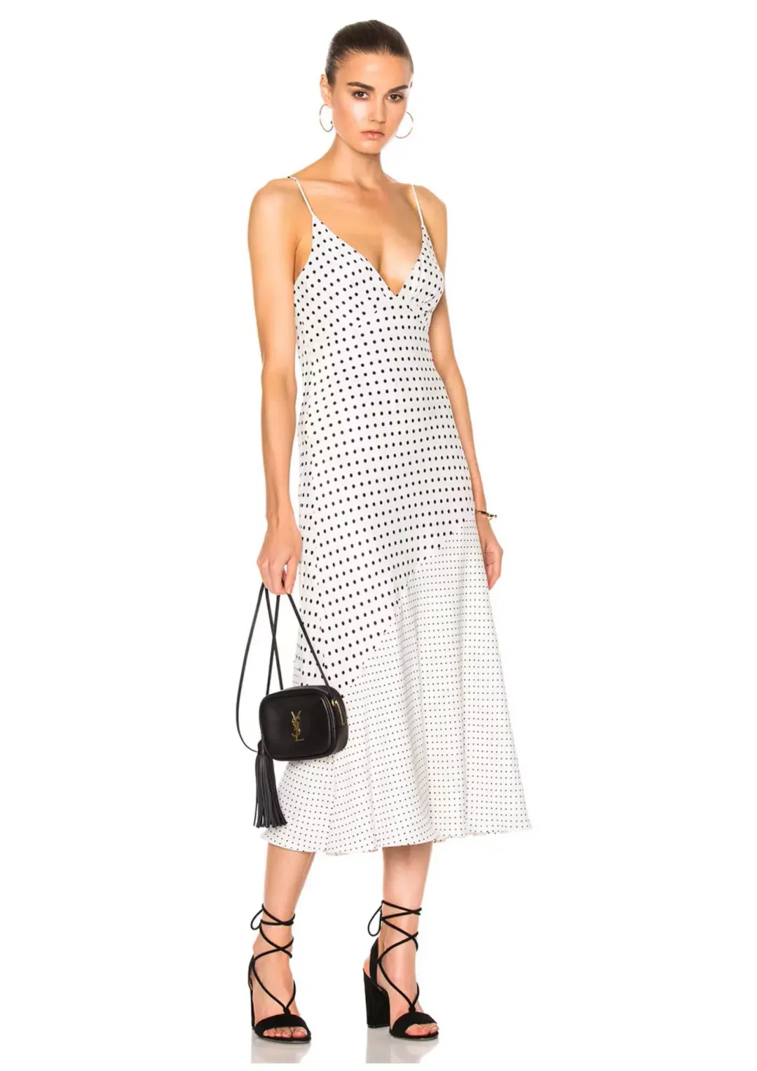 Zimmermann Stranded Tuck Slip Midi Dress Pearl Dot Size 1 / AU 10 for rent on The Volte - main image