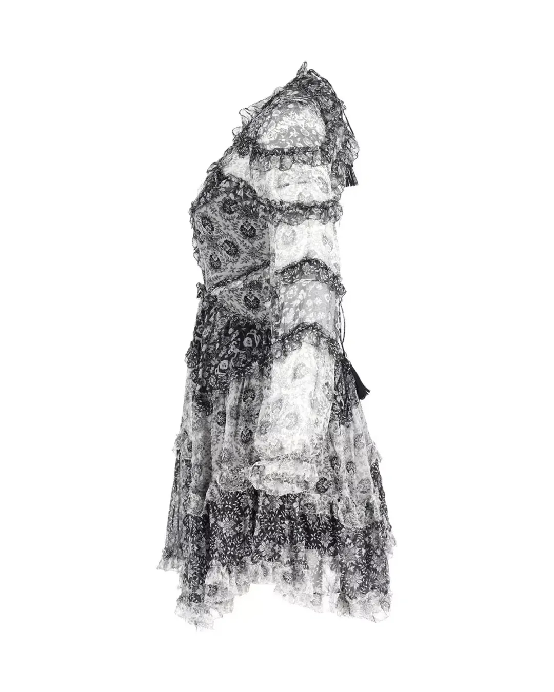 Zimmermann Divinity Ruffle Mini Dress Spliced Size 1 / AU 10 for rent on The Volte - main image