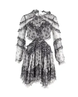 Zimmermann Divinity Ruffle Mini Dress Spliced Size 1 / AU 10 for rent on The Volte - image 3