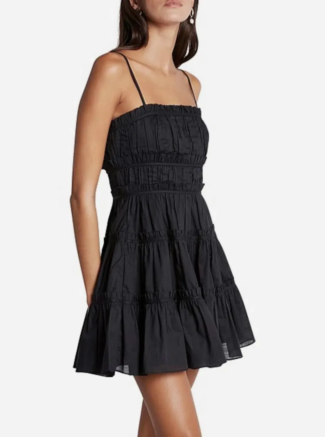 Aje Breathless Mini Dress Black Size 14 for rent on The Volte - main image