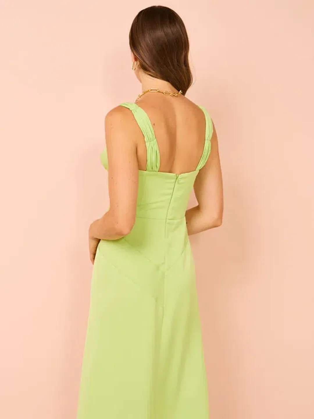 One Fell Swoop Ella Dress In Green Grape Size 10 for rent on The Volte - main image
