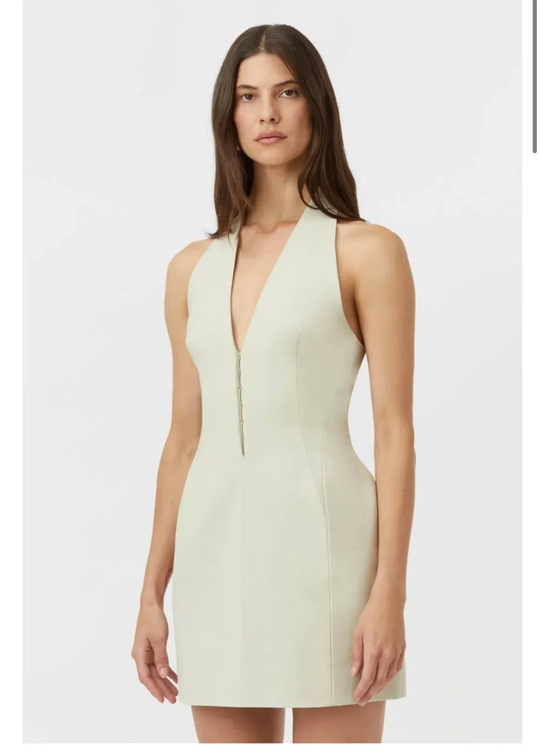 Camilla & Marc Petra Mini Dress Pale Pistachio Size 4 for rent on The Volte - main image