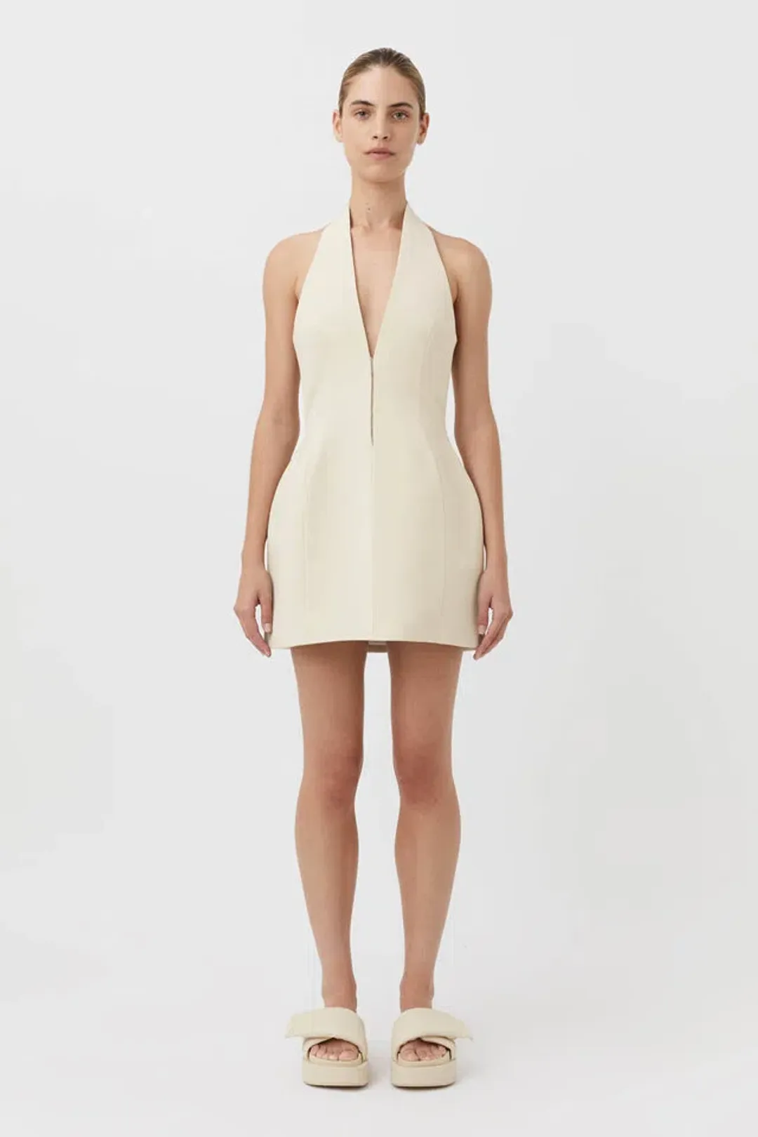 Camilla & Marc Petra Mini Dress Pale Pistachio Size 4 for rent on The Volte - main image