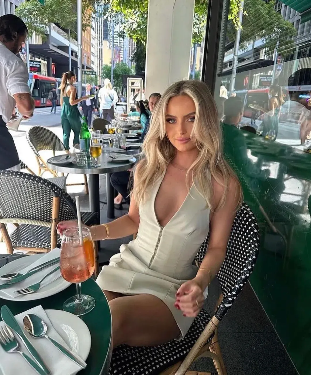 Camilla & Marc Petra Mini Dress Pale Pistachio Size 4 for rent on The Volte - main image