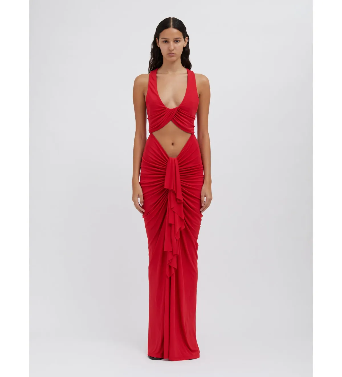 Christopher Esber Vivenda Drape Front Dress Watermelon Size 8 - Image 1