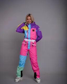 OOSC So Fetch Women’s Retro Ski Suit Pastel Multi Size 6 for rent on The Volte - image 1