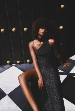 Asta Resort Jennifer Dress Charcoal Sequin Size XS/Au 6 for rent on The Volte - image 4