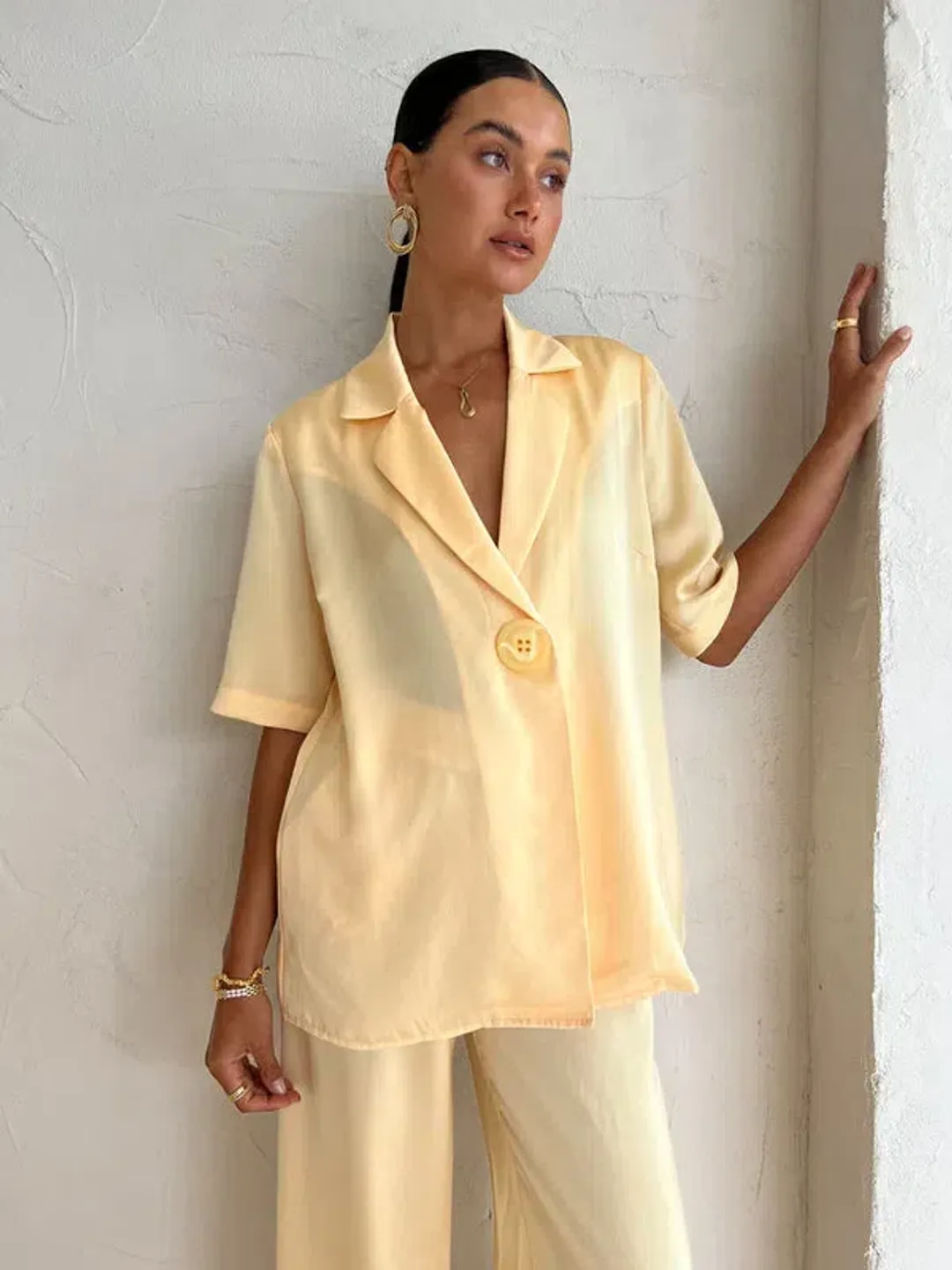 Viktoria and Woods Chorus Shirt w/ Belt Flax Yellow Size 1 /AU 8 for rent on The Volte - main image