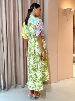 Alemais Elora Patchwork Shirtdress In Multi Size 8 for rent on The Volte - image 2