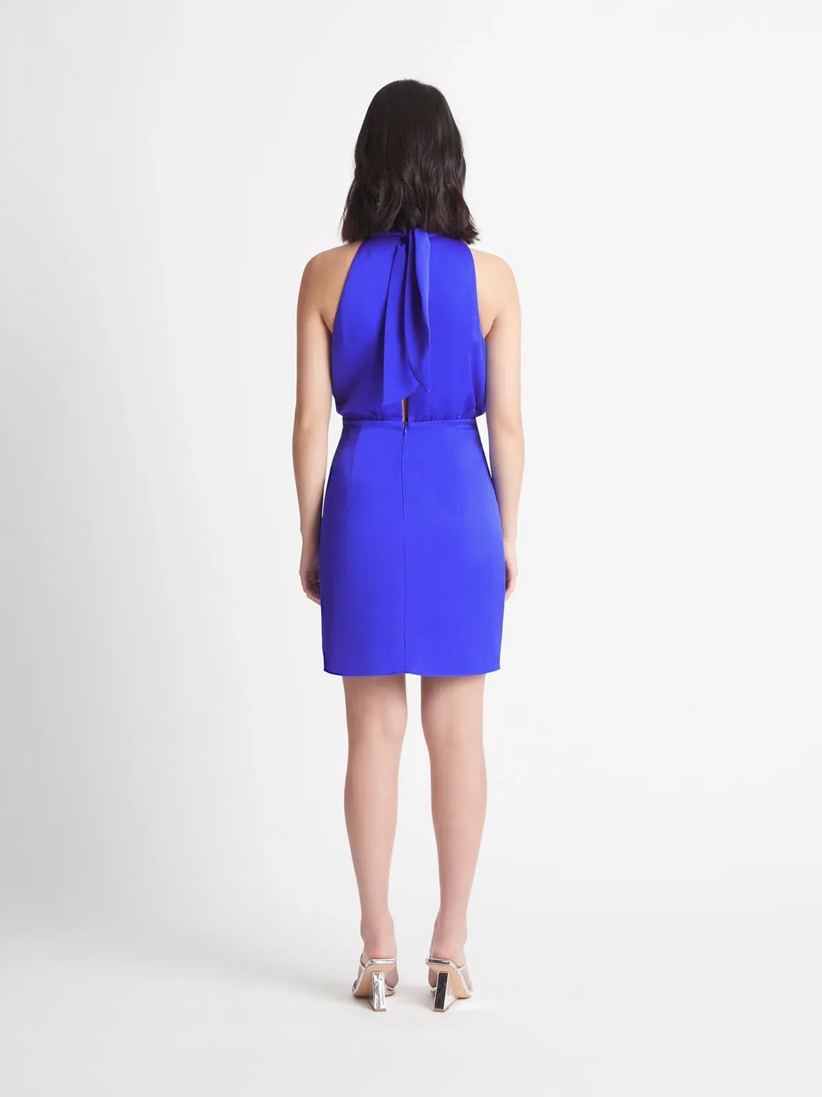 Sheike Heart Breaker Mini Dress Cobalt Blue Size 16 - Image 3