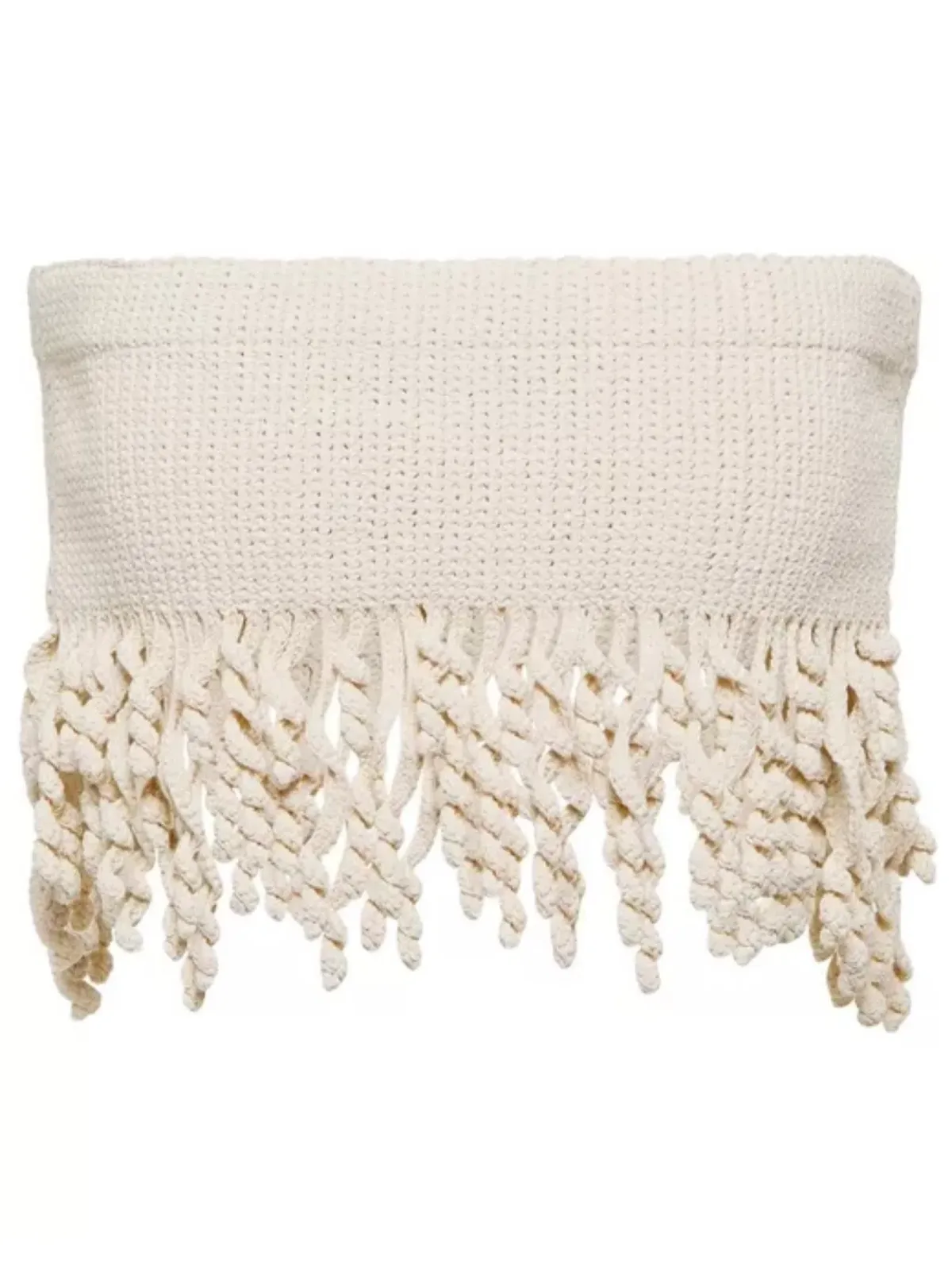 Dion Lee Tassel Wave Crochet Mini Skirt And Top Cream Size XS / AU 6 - Image 3