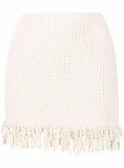 Dion Lee Tassel Wave Crochet Mini Skirt And Top Cream Size XS / AU 6 for rent on The Volte - image 4