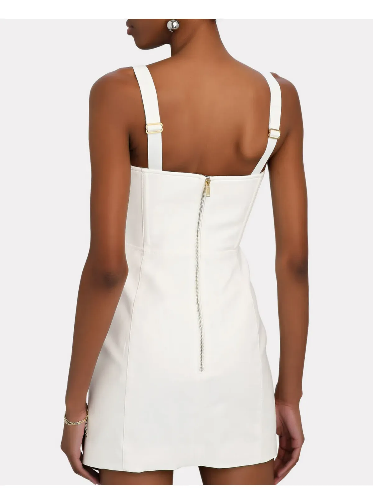 Dionlee Fan Lace Zip Dress in White Size XXS / AU 4 - Image 1