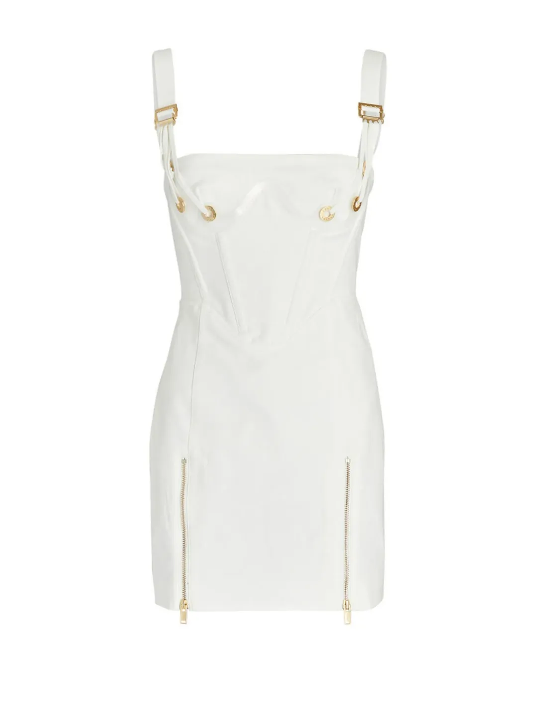 Dionlee Fan Lace Zip Dress in White Size XXS / AU 4 for rent on The Volte - main image