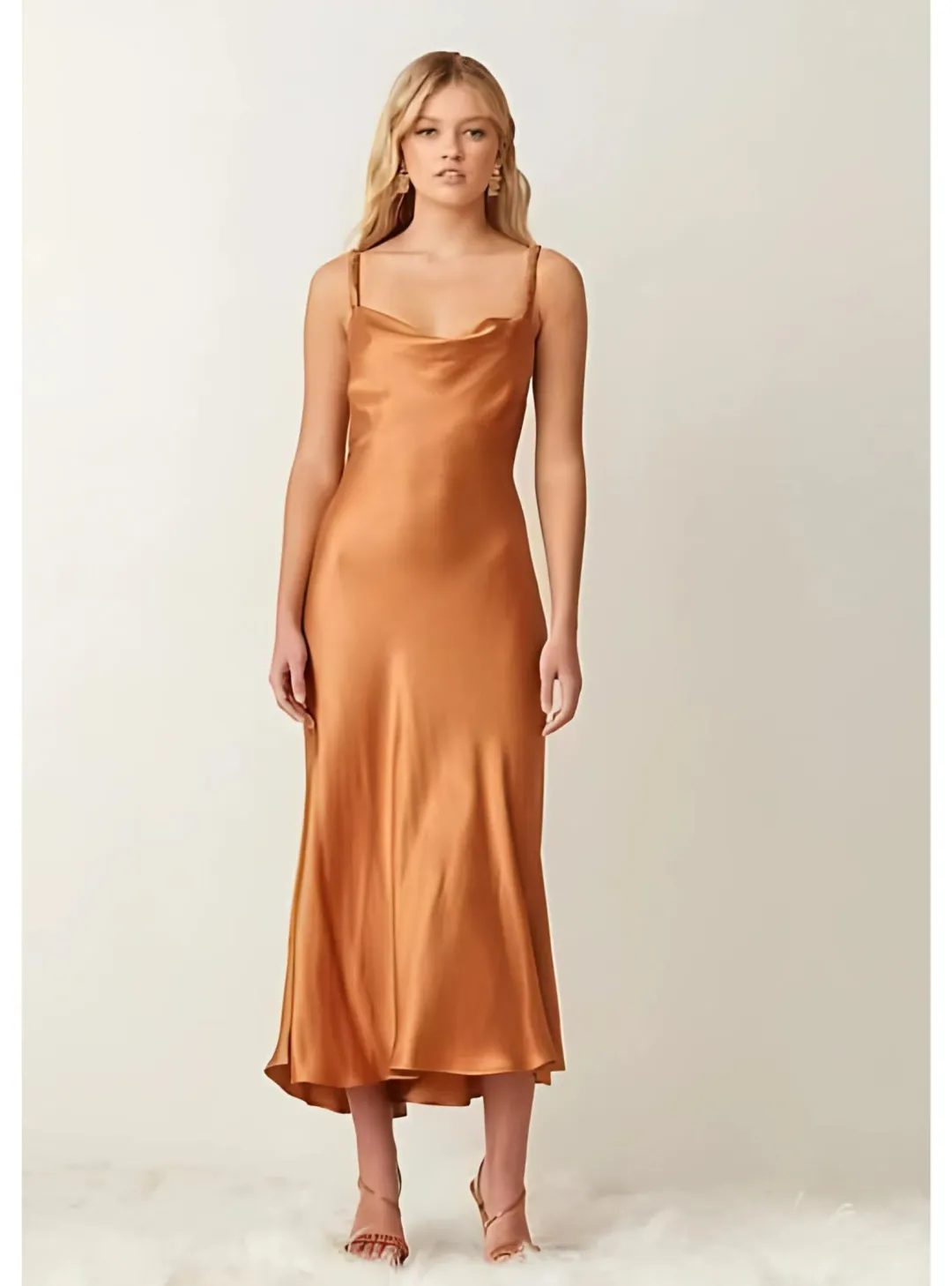 Bec & Bridge Lani Midi Dress Burnt Caramel Size AU 6 for rent on The Volte - main image