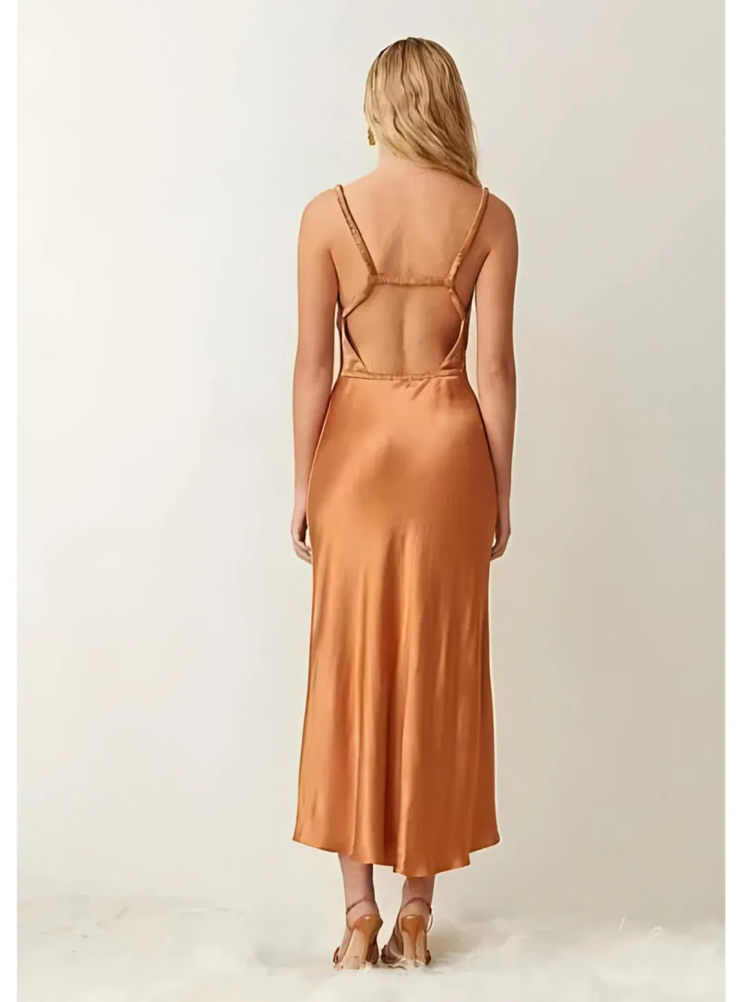 Bec & Bridge Lani Midi Dress Burnt Caramel Size AU 6 for rent on The Volte - main image