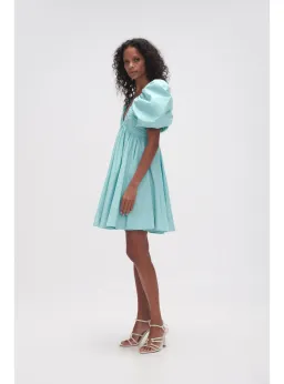 Aje Gabrielle Plunge Mini Dress Spearmint Blue Size AU 16 for rent on The Volte - image 2