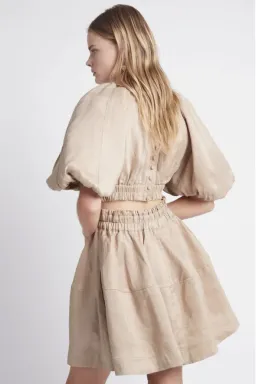 Aje Solitude Cutout Mini Dress Beige Size 10 for rent on The Volte - image 5