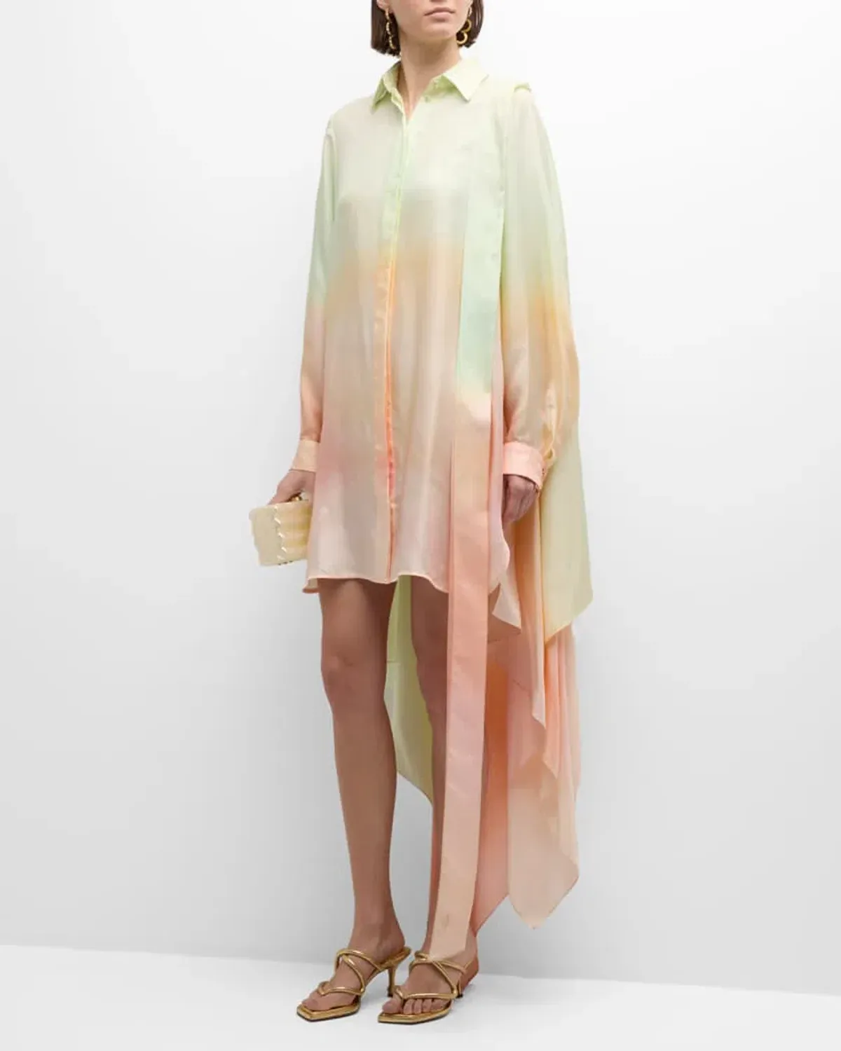 Zimmermann The Natura Scarf Shirt Mini in Coral Fields Size 0/ Au 8 - Image 1