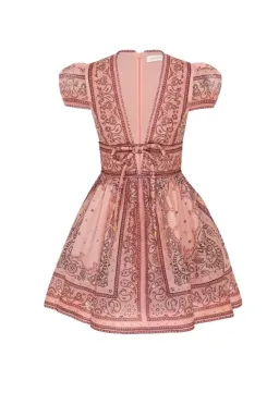 Zimmermann Matchmaker Structured Mini Dress Pink Bandana Size 3 / AU 14 for rent on The Volte - image 6