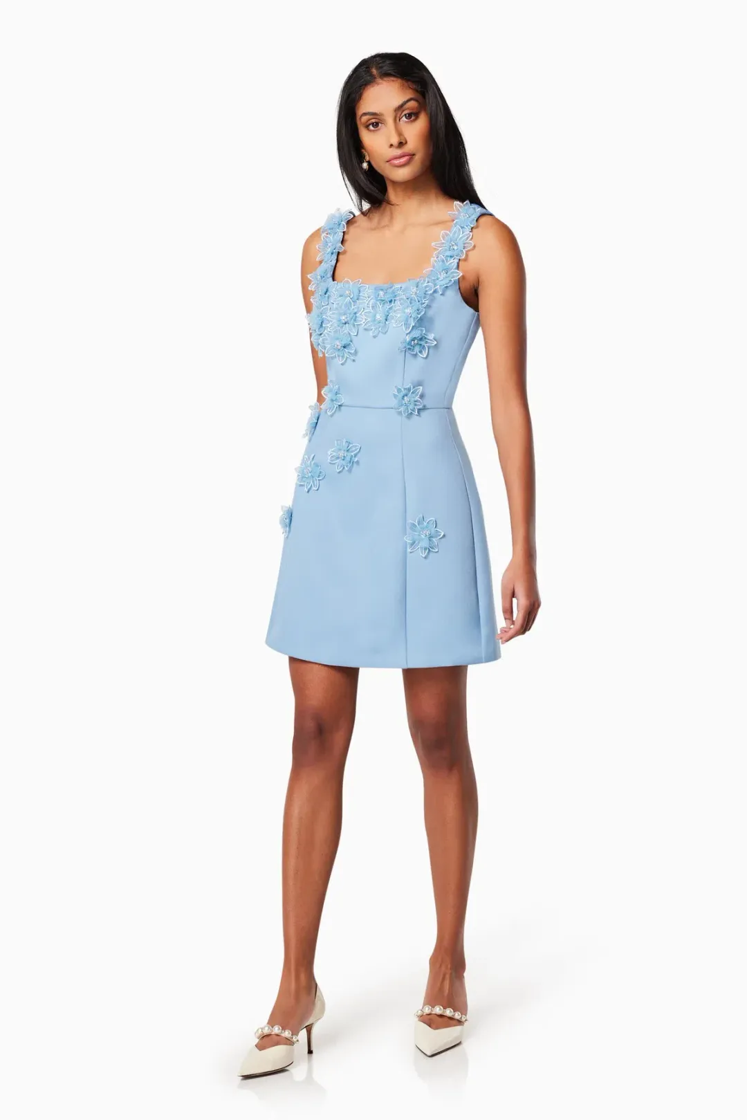 Elliatt Bruges Mini Dress in Cornflower Size 12 for rent on The Volte - main image