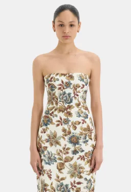 Sir the Label Eleanora Column Midi Dress Viola Floral Print SIze 0P / AU 6 Petite for rent on The Volte - image 2